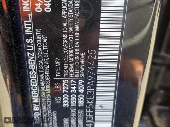 ✅ 2023 Mercedes-Benz GLS 450 • VIN: 4JGFF5KE3PA974425 • Lot: 70122465. Listed on Copart with 41,857 mi. Free auction sales archive from the USA and detailed vehicle history report at DreamBid. Image 13.