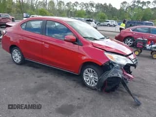 ✅ 2024 Mitsubishi Mirage SE • VIN: ML32FVFJ0RHF14861 • Lot: 41967303. Listed on IAAI with 14,900 mi. Free auction sales archive from the USA and detailed vehicle history report at DreamBid. Image 1.