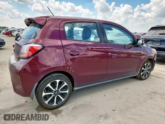 ✅ 2023 Mitsubishi Mirage Black Edition • VIN: ML32AWHJ2PH003423 • Lot: 69943405. Listed on Copart with 59,877 mi. Free auction sales archive from the USA and detailed vehicle history report at DreamBid. Image 3.