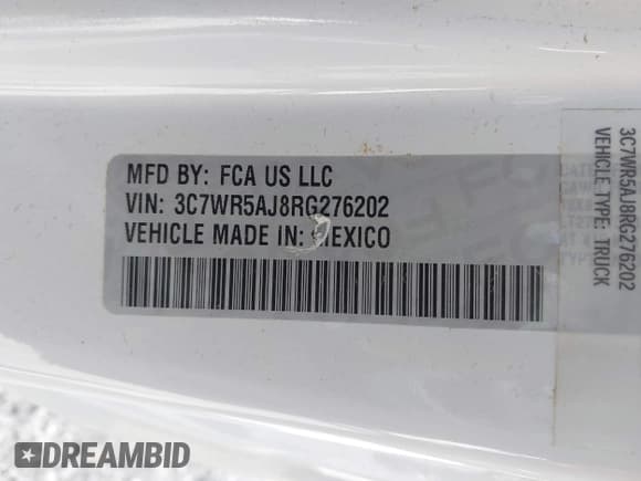 ✅ 2024 Ram 2500 • VIN: 3C7WR5AJ8RG276202 • Lot: 43171832. Wystawiony na IAAI z przebiegiem 14 915 mil. Bezpłatny archiwum sprzedaży aukcyjnych z USA i szczegółowy raport historii pojazdu na DreamBid. Zdjęcie 9.