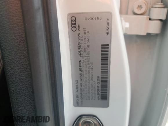 ✅ 2015 Audi S3 Premium Plus • VIN: WAUBFGFF4F1082794 • Lot: 52920695. Wystawiony na Copart z przebiegiem 119 426 mil. Bezpłatny archiwum sprzedaży aukcyjnych z USA i szczegółowy raport historii pojazdu na DreamBid. Zdjęcie 12.