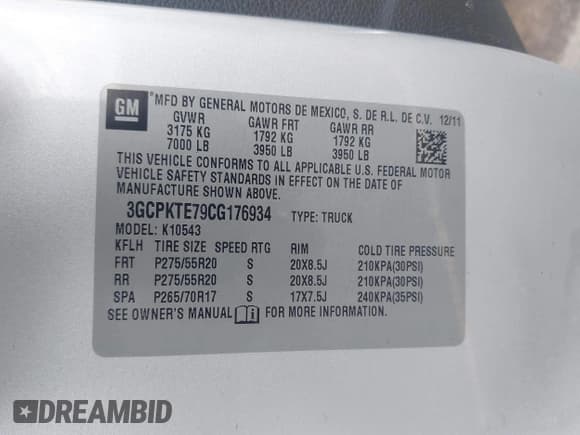 ✅ 2012 Chevrolet Silverado 1500 LTZ • VIN: 3GCPKTE79CG176934 • Lot: 42205304. Wystawiony na IAAI z przebiegiem 162 883 mil. Bezpłatny archiwum sprzedaży aukcyjnych z USA i szczegółowy raport historii pojazdu na DreamBid. Zdjęcie 9.