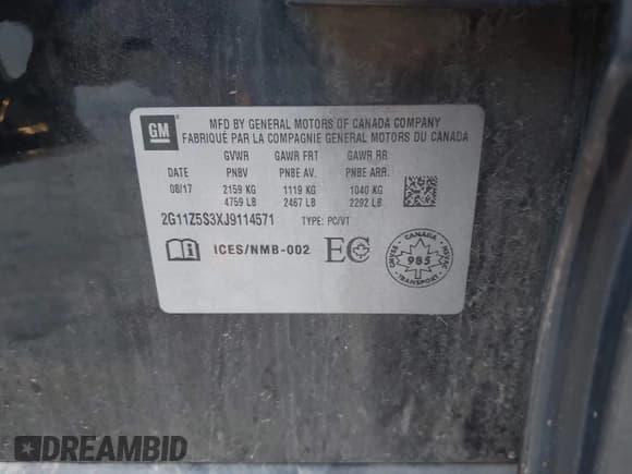 ✅ 2018 Chevrolet Impala LS • VIN: 2G11Z5S3XJ9114571 • Лот: 43212684. Опубликован ранее на IAAI с пробегом 151 338 миль. Бесплатный доступ к архиву аукционных продаж из США и подробный отчёт об истории автомобиля на DreamBid. Изображение 9.