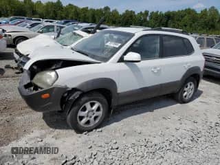 2005 Hyundai Tucson GLS with VIN KM8JN12D25U057808, listed as a Copart auction lot 70378995 with 132,341 mi miles and Salvage title. Bid and sale history available at DreamBid. Image 1.