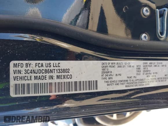 ✅ 2022 Jeep Compass Limited • VIN: 3C4NJDCB6NT133802 • Lot: 41671098. Wystawiony na IAAI z przebiegiem 29 863 mil. Bezpłatny archiwum sprzedaży aukcyjnych z USA i szczegółowy raport historii pojazdu na DreamBid. Zdjęcie 9.