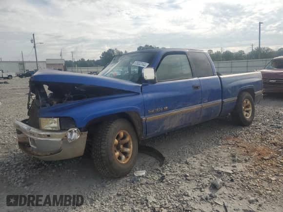 1997 Dodge 1500 with VIN 3B7HC13Z0VG721576, listed as a Copart auction lot 63650144 with 233,852 mi miles and Salvage title. Bid and sale history available at DreamBid. Image 1.