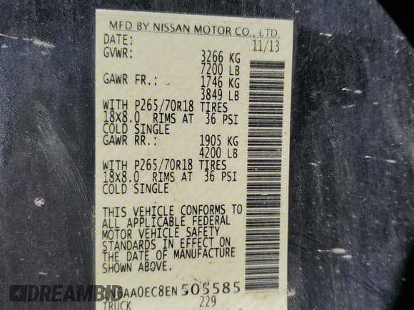 ✅ 2014 Nissan Titan SV • VIN: 1N6AA0EC8EN505585 • Lot: 80262915. Wystawiony na Copart z przebiegiem 141 319 mil. Bezpłatny archiwum sprzedaży aukcyjnych z USA i szczegółowy raport historii pojazdu na DreamBid. Zdjęcie 13.