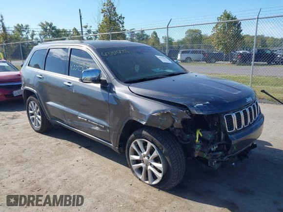 ✅ 2017 Jeep Grand Cherokee Limited • VIN: 1C4RJEBG8HC731829 • Lot: 43395633. Wystawiony na IAAI z przebiegiem 91 770 mil. Bezpłatny archiwum sprzedaży aukcyjnych z USA i szczegółowy raport historii pojazdu na DreamBid. Zdjęcie 1.