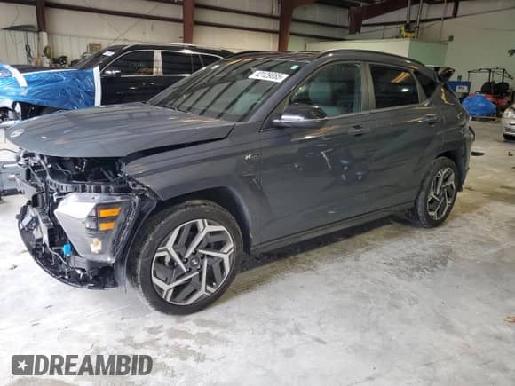 2024 Hyundai Kona N Line с VIN KM8HACA37RU047926, выставлен на аукционе Copart как лот 42129885 с пробегом 8 973 миль миль и Списание • Salvage title. История ставок и продаж доступна на DreamBid. Изображение 1.