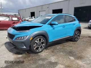 2023 Hyundai Kona Limited with VIN KM8K53A31PU966246, listed as a Copart auction lot 65830355 with 60,833 mi miles and Non repairable. Bid and sale history available at DreamBid. Image 1.