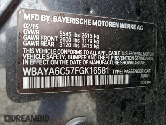 ✅ 2015 BMW 7 Series 740i • VIN: WBAYA6C57FGK16581 • Lot: 93184615. Wystawiony na Copart z przebiegiem 142 100 mil. Bezpłatny archiwum sprzedaży aukcyjnych z USA i szczegółowy raport historii pojazdu na DreamBid. Zdjęcie 13.