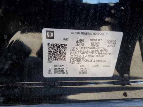 ✅ 2023 Chevrolet Traverse LS • VIN: 1GNERFKW1PJ144698 • Lot: 82532785. Wystawiony na Copart z przebiegiem 20 493 mil. Bezpłatny archiwum sprzedaży aukcyjnych z USA i szczegółowy raport historii pojazdu na DreamBid. Zdjęcie 13.