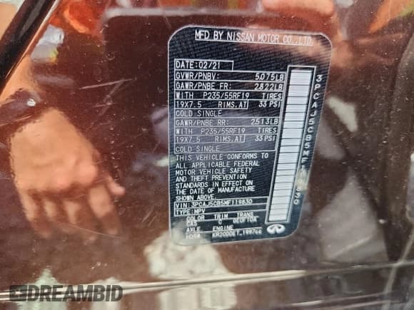 ✅ 2021 Infiniti QX50 Essential • VIN: 3PCAJ5CB5MF119830 • Lot: 61600225. Wystawiony na Copart z przebiegiem 55 469 mil. Bezpłatny archiwum sprzedaży aukcyjnych z USA i szczegółowy raport historii pojazdu na DreamBid. Zdjęcie 13.