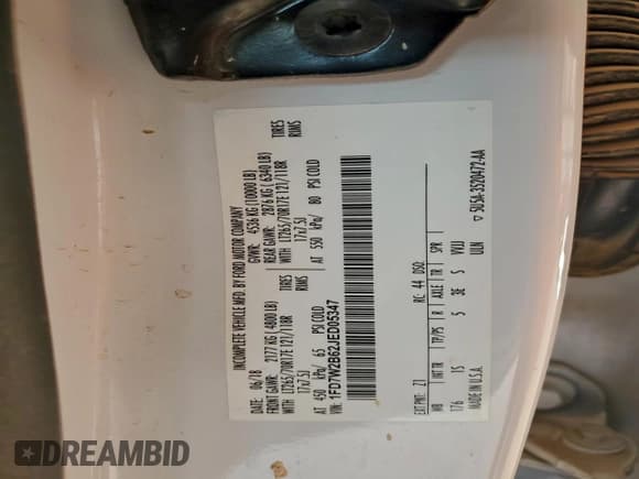 ✅ 2018 Ford F-250 XL • VIN: 1FD7W2B62JED05347 • Лот: 94893325. Опубликован ранее на Copart с пробегом 156 200 миль. Бесплатный доступ к архиву аукционных продаж из США и подробный отчёт об истории автомобиля на DreamBid. Изображение 12.