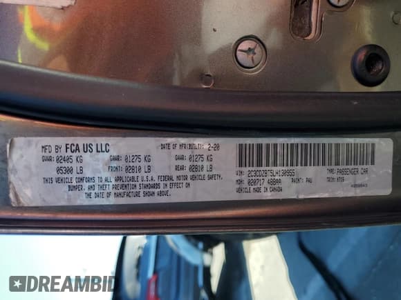 ✅ 2020 Dodge Challenger R/T 50th Anniversary • VIN: 2C3CDZBT5LH130955 • Lot: 50390025. Wystawiony na Copart z przebiegiem 54 012 mil. Bezpłatny archiwum sprzedaży aukcyjnych z USA i szczegółowy raport historii pojazdu na DreamBid. Zdjęcie 13.