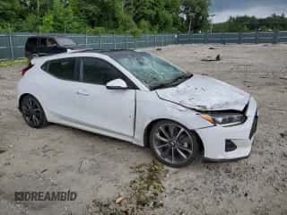 2019 Hyundai Veloster 2.0 with VIN KMHTG6AF9KU006725, listed as a Copart auction lot 63975084 with 52,970 mi miles and Salvage title. Bid and sale history available at DreamBid. Image 4.