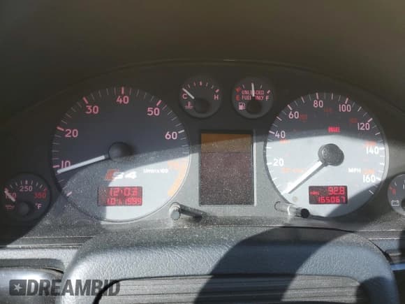 ✅ 2001 Audi S4 • VIN: WAURD68D61A092472 • Lot: 44989545. Listed on Copart with 165,067 mi. Free auction sales archive from the USA and detailed vehicle history report at DreamBid. Image 9.