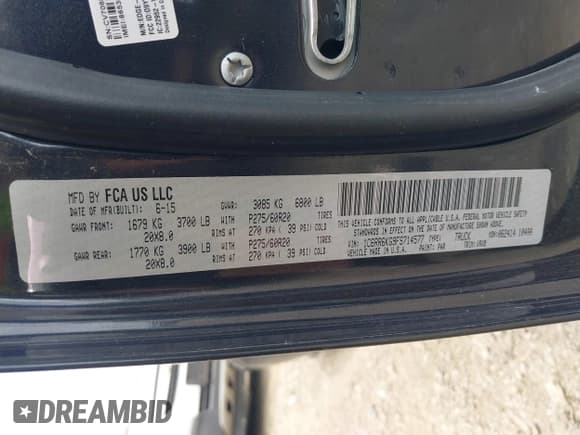 ✅ 2015 Ram 1500 Express • VIN: 1C6RR6KG9FS714577 • Lot: 42246447. Listed on IAAI with 103,619 mi. Free auction sales archive from the USA and detailed vehicle history report at DreamBid. Image 9.