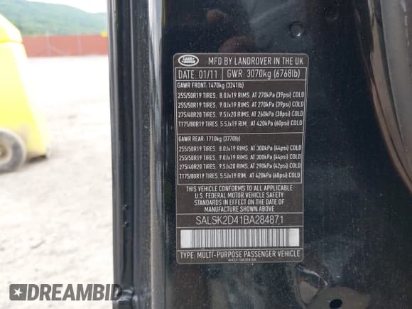 ✅ 2011 Land Rover Range Rover Sport HSE Lux • VIN: SALSK2D41BA284871 • Лот: 42354891. Опубликован ранее на IAAI с пробегом 155 554 миль. Бесплатный доступ к архиву аукционных продаж из США и подробный отчёт об истории автомобиля на DreamBid. Изображение 9.