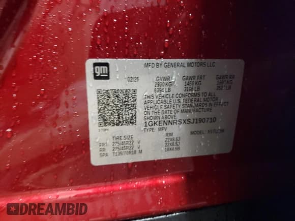 ✅ 2025 GMC Acadia AWD Elevation • VIN: 1GKENNRSXSJ190710 • Lot: 87307895. Wystawiony na Copart z przebiegiem 7 764 mil. Bezpłatny archiwum sprzedaży aukcyjnych z USA i szczegółowy raport historii pojazdu na DreamBid. Zdjęcie 13.
