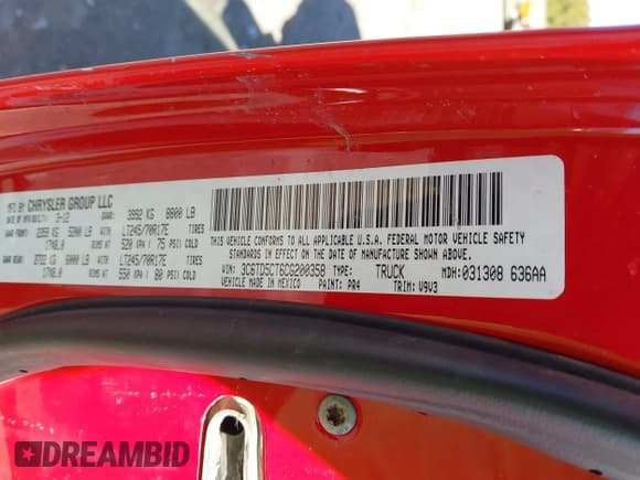 ✅ 2012 Ram 2500 ST • VIN: 3C6TD5CT6CG200358 • Lot: 41806692. Listed on IAAI with 143,390 mi. Free auction sales archive from the USA and detailed vehicle history report at DreamBid. Image 9.