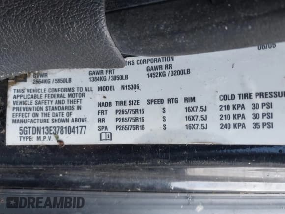 ✅ 2007 Hummer H3 SUV • VIN: 5GTDN13E378104177 • Lot: 43795768. Wystawiony na IAAI z przebiegiem 222 939 mil. Bezpłatny archiwum sprzedaży aukcyjnych z USA i szczegółowy raport historii pojazdu na DreamBid. Zdjęcie 9.