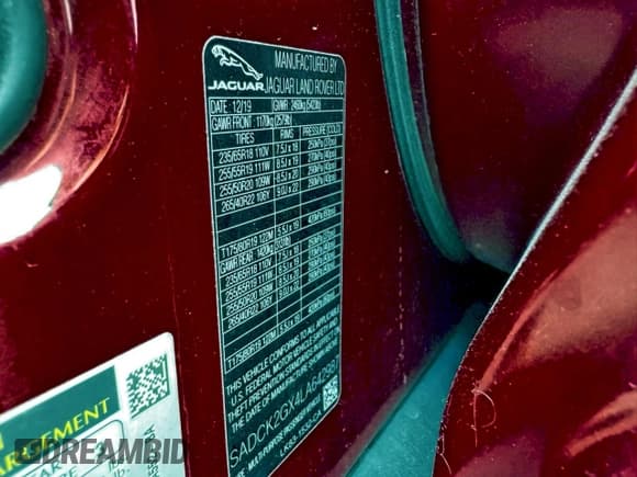 ✅ 2020 Jaguar F-Pace 30t Prestige • VIN: SADCK2GX4LA642987 • Lot: 95804785. Wystawiony na Copart z przebiegiem 121 601 mil. Bezpłatny archiwum sprzedaży aukcyjnych z USA i szczegółowy raport historii pojazdu na DreamBid. Zdjęcie 10.