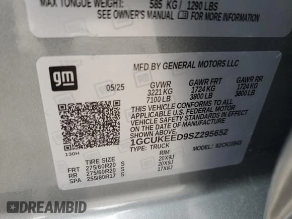 ✅ 2025 Chevrolet Silverado 1500 RST • VIN: 1GCUKEED9SZ295652 • Lot: 82118065. Listed on Copart with 14,219 mi. Free auction sales archive from the USA and detailed vehicle history report at DreamBid. Image 12.