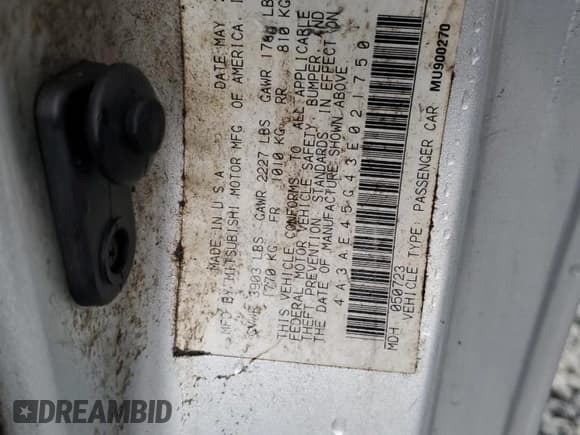 ✅ 2003 Mitsubishi Eclipse GS • VIN: 4A3AE45G43E021750 • Lot: 80774994. Listed on Copart with Not provided. Free auction sales archive from the USA and detailed vehicle history report at DreamBid. Image 12.