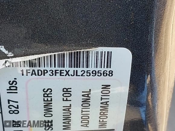 ✅ 2018 Ford Focus SE • VIN: 1FADP3FEXJL259568 • Лот: 43182658. Опубликован ранее на IAAI с пробегом 63 743 миль. Бесплатный доступ к архиву аукционных продаж из США и подробный отчёт об истории автомобиля на DreamBid. Изображение 9.