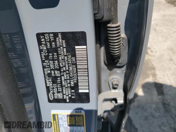 ✅ 2021 Hyundai Elantra SE • VIN: KMHLL4AG9MU148567 • Lot: 65771055. Listed on Copart with 34,358 mi. Free auction sales archive from the USA and detailed vehicle history report at DreamBid. Image 12.