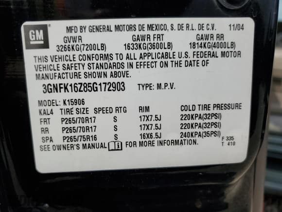 ✅ 2005 Chevrolet Suburban Z71 • VIN: 3GNFK16Z85G172903 • Лот: 54149585. Опубликован ранее на Copart с пробегом 281 745 миль. Бесплатный доступ к архиву аукционных продаж из США и подробный отчёт об истории автомобиля на DreamBid. Изображение 13.