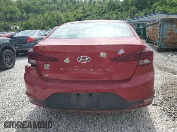 2020 Hyundai Elantra SE with VIN KMHD74LF3LU105323, listed as a Copart auction lot 55124005 with 68,422 mi miles and Salvage title. Bid and sale history available at DreamBid. Image 6.