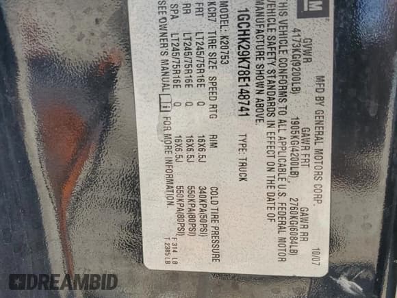 ✅ 2008 Chevrolet Silverado 2500HD 1LT • VIN: 1GCHK29K78E148741 • Lot: 63914665. Wystawiony na Copart z przebiegiem 201 562 mil. Bezpłatny archiwum sprzedaży aukcyjnych z USA i szczegółowy raport historii pojazdu na DreamBid. Zdjęcie 12.