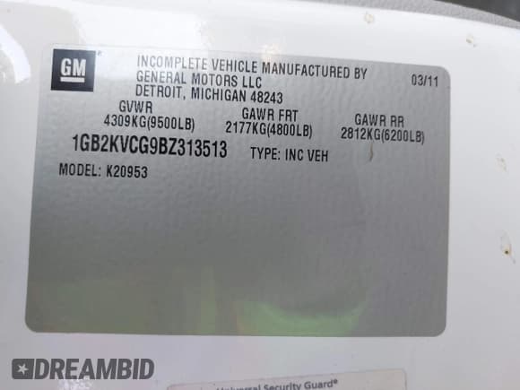 ✅ 2011 Chevrolet Silverado 2500HD • VIN: 1GB2KVCG9BZ313513 • Lot: 42517972. Wystawiony na IAAI z przebiegiem 209 577 mil. Bezpłatny archiwum sprzedaży aukcyjnych z USA i szczegółowy raport historii pojazdu na DreamBid. Zdjęcie 9.