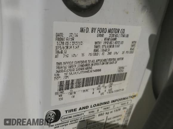 ✅ 2017 Ford Expedition Max XLT • VIN: 1FMJK1JT9HEA14566 • Lot: 71299355. Wystawiony na Copart z przebiegiem 219 880 mil. Bezpłatny archiwum sprzedaży aukcyjnych z USA i szczegółowy raport historii pojazdu na DreamBid. Zdjęcie 13.