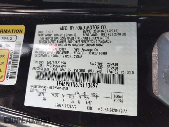 ✅ 2018 Ford Mustang EcoBoost • VIN: 1FA6P8TH6J5113497 • Lot: 42054693. Listed on IAAI with 75,021 mi. Free auction sales archive from the USA and detailed vehicle history report at DreamBid. Image 9.