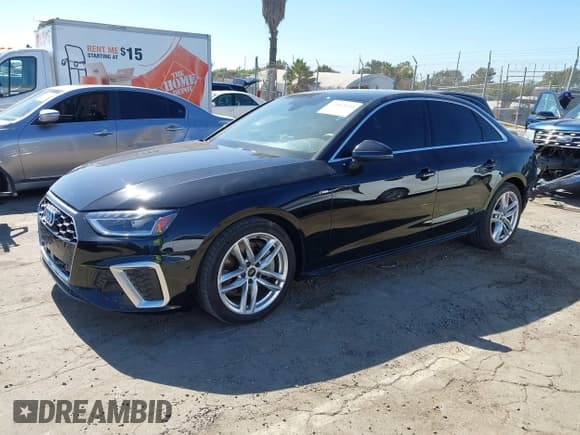 ✅ 2023 Audi A4 S line Premium Plus • VIN: WAUEAAF45PN001447 • Lot: 42843345. Listed on IAAI with 13,313 mi. Free auction sales archive from the USA and detailed vehicle history report at DreamBid. Image 2.