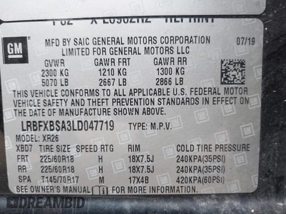 ✅ 2020 Buick Envision Preferred • VIN: LRBFXBSA3LD047719 • Lot: 42624164. Wystawiony na IAAI z przebiegiem 67 939 mil. Bezpłatny archiwum sprzedaży aukcyjnych z USA i szczegółowy raport historii pojazdu na DreamBid. Zdjęcie 9.