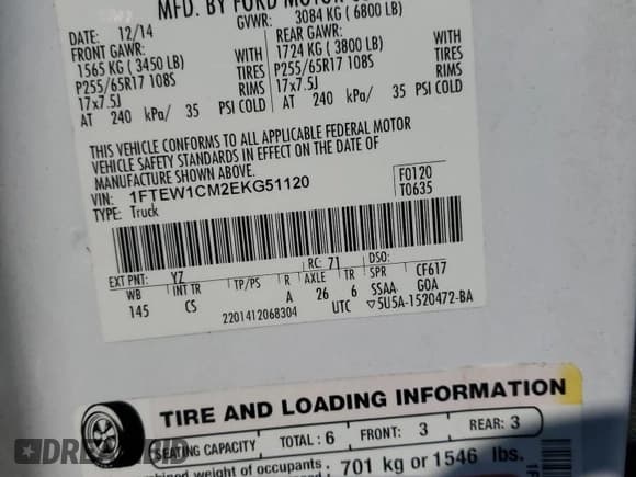 ✅ 2014 Ford F-150 XL • VIN: 1FTEW1CM2EKG51120 • Lot: 91036915. Listed on Copart with 170,360 mi. Free auction sales archive from the USA and detailed vehicle history report at DreamBid. Image 12.