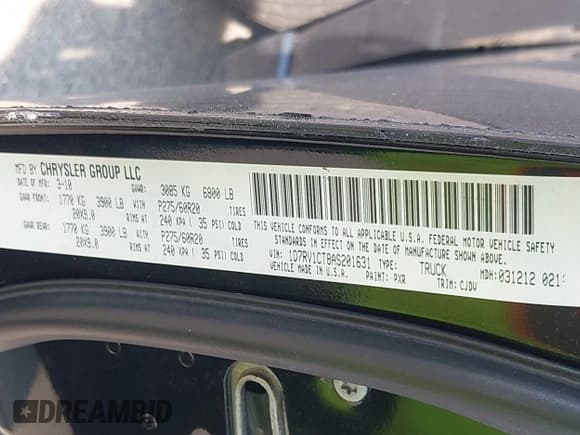 ✅ 2010 Dodge 1500 SLT • VIN: 1D7RV1CT8AS201631 • Lot: 42469889. Wystawiony na IAAI z przebiegiem 78 896 mil. Bezpłatny archiwum sprzedaży aukcyjnych z USA i szczegółowy raport historii pojazdu na DreamBid. Zdjęcie 9.
