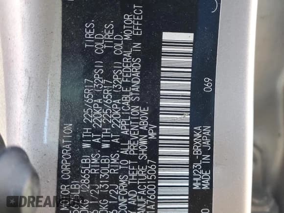 ✅ 2006 Toyota Highlander • VIN: JTEDW21A760015067 • Lot: 69654265. Listed on Copart with 171,385 mi. Free auction sales archive from the USA and detailed vehicle history report at DreamBid. Image 13.