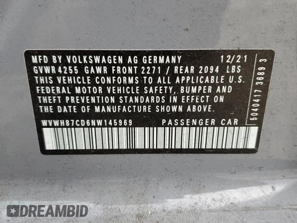 ✅ 2022 Volkswagen Golf GTI S • VIN: WVWH87CD6NW145969 • Лот: 44954364. Опубликован ранее на Copart с пробегом 62 122 миль. Бесплатный доступ к архиву аукционных продаж из США и подробный отчёт об истории автомобиля на DreamBid. Изображение 14.