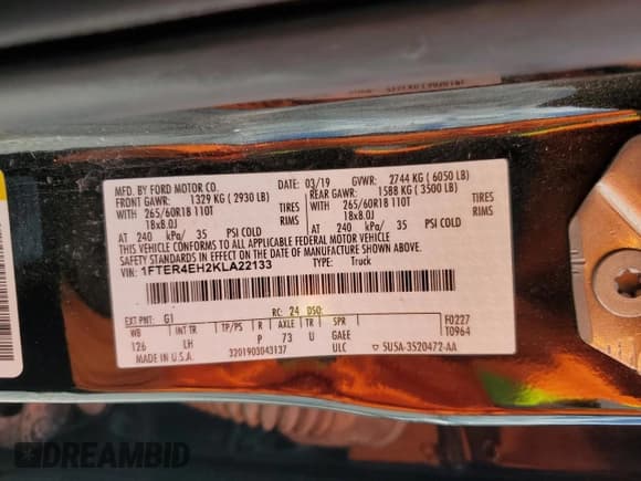 ✅ 2019 Ford Ranger XLT • VIN: 1FTER4EH2KLA22133 • Lot: 80943635. Listed on Copart with 70,068 mi. Free auction sales archive from the USA and detailed vehicle history report at DreamBid. Image 12.