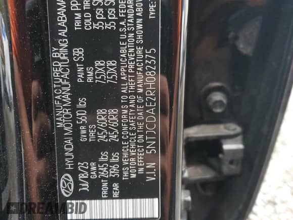 ✅ 2024 Hyundai Santa Cruz SEL • VIN: 5NTJCDAE2RH082375 • Лот: 47725305. Размещён на Copart с пробегом 40 698 миль миль. Получите бесплатный доступ к архиву аукционных продаж из США и посмотрите подробный отчёт об истории автомобиля на DreamBid. Изображение 12.