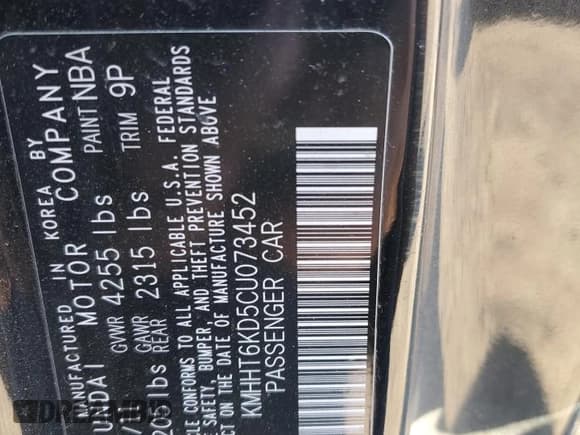 ✅ 2012 Hyundai Genesis Coupe 2.0T • VIN: KMHHT6KD5CU073452 • Lot: 42034875. Wystawiony na Copart z przebiegiem 106 854 mil. Bezpłatny archiwum sprzedaży aukcyjnych z USA i szczegółowy raport historii pojazdu na DreamBid. Zdjęcie 13.