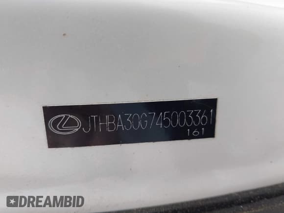 ✅ 2004 Lexus ES 350 • VIN: JTHBA30G745003361 • Lot: 43814015. Listed on IAAI with 193,425 mi. Free auction sales archive from the USA and detailed vehicle history report at DreamBid. Image 9.