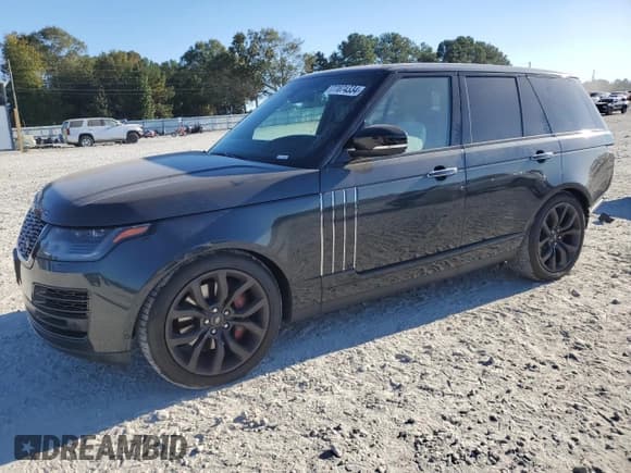 ✅ 2018 Land Rover Range Rover • VIN: SALGW2SE0JA514355 • Лот: 77074334. Опубликован ранее на Copart с пробегом 51 410 миль. Бесплатный доступ к архиву аукционных продаж из США и подробный отчёт об истории автомобиля на DreamBid. Изображение 1.