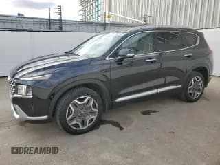 ✅ 2021 Hyundai Santa Fe Luxury • VIN: KM8S5DA1XMU009419 • Lot: 85748255. Listed on Copart with 91,680 mi. Free auction sales archive from the USA and detailed vehicle history report at DreamBid. Image 1.