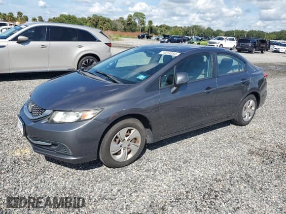 ✅ 2013 Honda Civic LX • VIN: 2HGFB2F52DH598565 • Lot: 74014354. Listed on Copart with Not provided. Free auction sales archive from the USA and detailed vehicle history report at DreamBid. Image 1.
